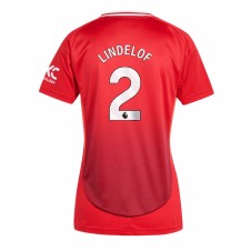 Manchester United Victor Lindelof #2 Hjemmedrakt Kvinner 2024-25 Kortermet